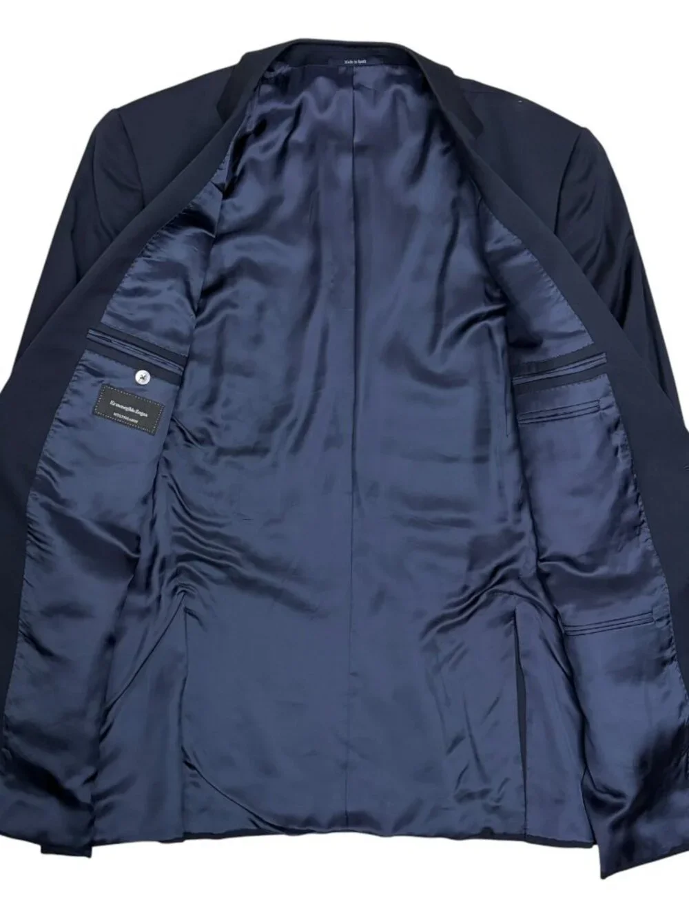 ZEGNA Luxury Designer Blazer Blue Business Casual Formal Jacket Mens 46L